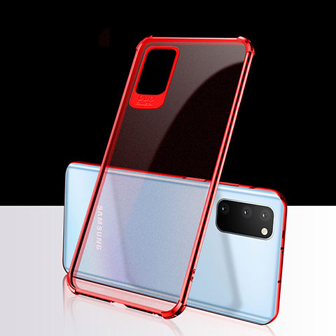 Custodia Silicone Trasparente Ultra Sottile Cover Morbida S03 per Samsung Galaxy S20 Plus 5G Rosso