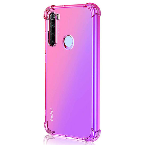 Custodia Silicone Trasparente Ultra Sottile Cover Morbida S03 per Xiaomi Redmi Note 8 Rosa Caldo