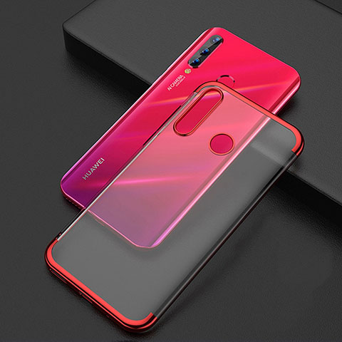 Custodia Silicone Trasparente Ultra Sottile Cover Morbida S04 per Huawei Honor 20E Rosso