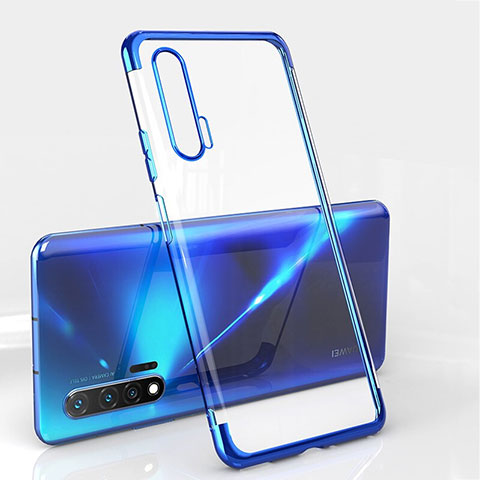 Custodia Silicone Trasparente Ultra Sottile Cover Morbida S04 per Huawei Nova 6 Blu