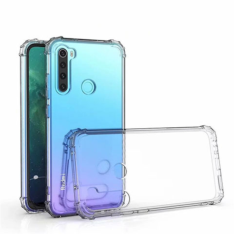 Custodia Silicone Trasparente Ultra Sottile Cover Morbida S04 per Xiaomi Redmi Note 8 (2021) Chiaro