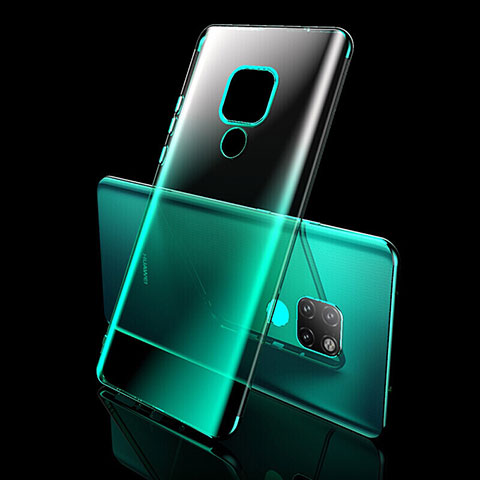 Custodia Silicone Trasparente Ultra Sottile Cover Morbida S08 per Huawei Mate 20 X 5G Verde