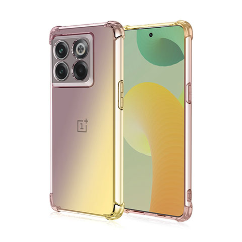 Custodia Silicone Trasparente Ultra Sottile Cover Morbida Sfumato per OnePlus Ace Pro 5G Giallo