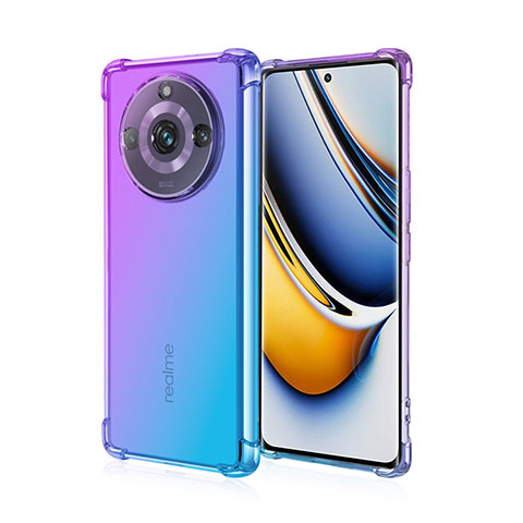 Custodia Silicone Trasparente Ultra Sottile Cover Morbida Sfumato per Realme 11 Pro 5G Lavanda