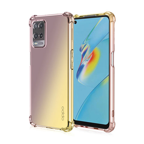 Custodia Silicone Trasparente Ultra Sottile Cover Morbida Sfumato per Realme 8s 5G Giallo