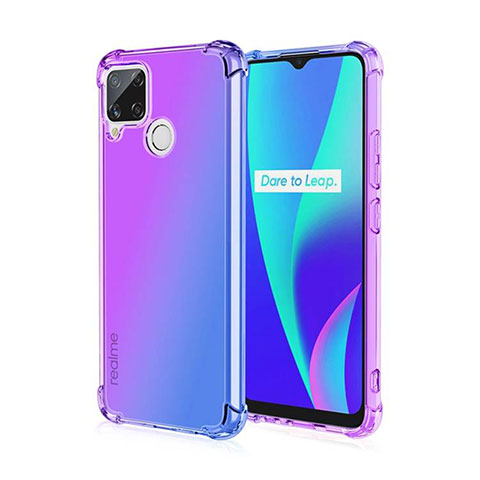 Custodia Silicone Trasparente Ultra Sottile Cover Morbida Sfumato per Realme C12 Lavanda