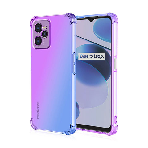 Custodia Silicone Trasparente Ultra Sottile Cover Morbida Sfumato per Realme C35 Lavanda