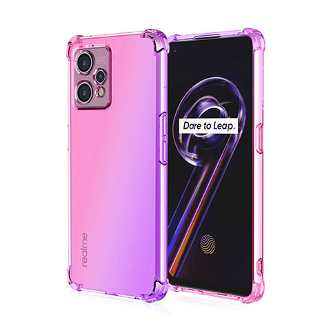 Custodia Silicone Trasparente Ultra Sottile Cover Morbida Sfumato per Realme Narzo 50 Pro 5G Rosa Caldo