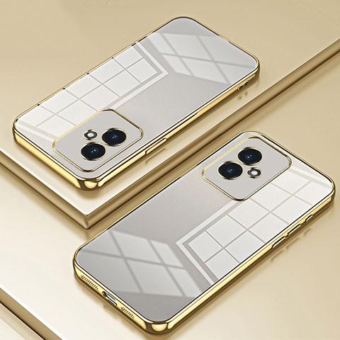 Custodia Silicone Trasparente Ultra Sottile Cover Morbida SY1 per Huawei Honor 100 5G Oro