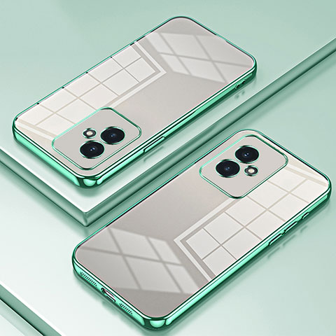 Custodia Silicone Trasparente Ultra Sottile Cover Morbida SY1 per Huawei Honor 100 5G Verde