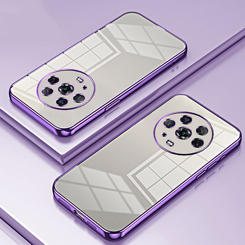 Custodia Silicone Trasparente Ultra Sottile Cover Morbida SY1 per Huawei Honor Magic4 5G Viola