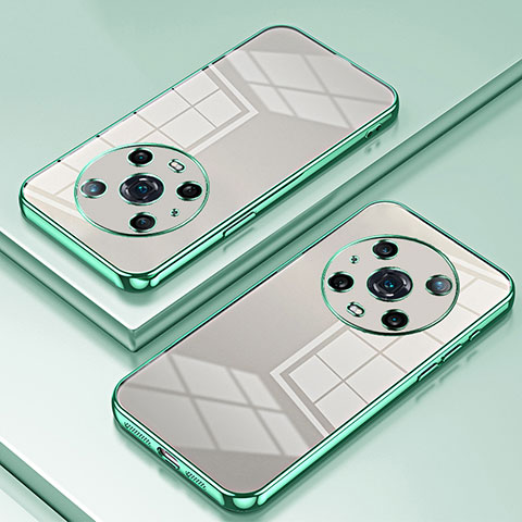 Custodia Silicone Trasparente Ultra Sottile Cover Morbida SY1 per Huawei Honor Magic4 Pro 5G Verde