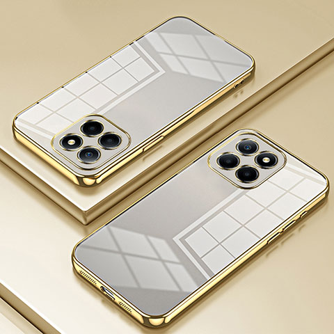 Custodia Silicone Trasparente Ultra Sottile Cover Morbida SY1 per Huawei Honor X8b Oro