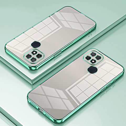 Custodia Silicone Trasparente Ultra Sottile Cover Morbida SY1 per Oppo A35 Verde