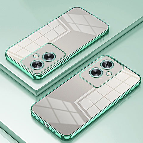 Custodia Silicone Trasparente Ultra Sottile Cover Morbida SY1 per Oppo A79 5G Verde