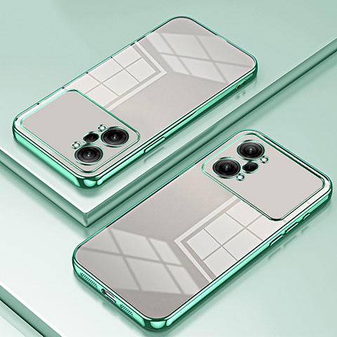 Custodia Silicone Trasparente Ultra Sottile Cover Morbida SY1 per Oppo K10 Pro 5G Verde