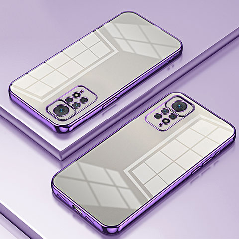 Custodia Silicone Trasparente Ultra Sottile Cover Morbida SY1 per Xiaomi Redmi Note 11 Pro 4G Viola