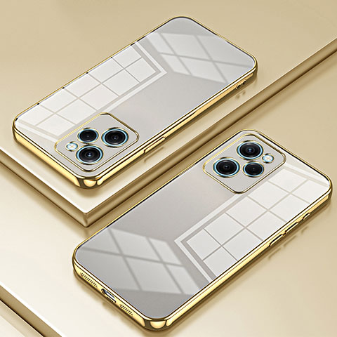 Custodia Silicone Trasparente Ultra Sottile Cover Morbida SY1 per Xiaomi Redmi Note 12 Pro Speed 5G Oro