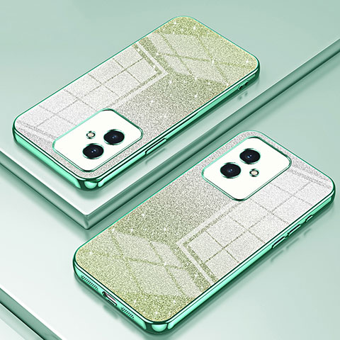 Custodia Silicone Trasparente Ultra Sottile Cover Morbida SY2 per Huawei Honor 100 5G Verde