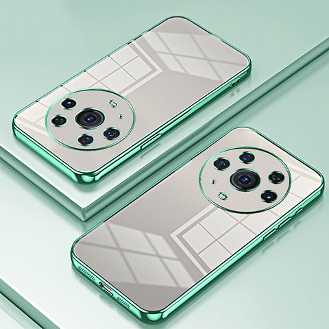 Custodia Silicone Trasparente Ultra Sottile Cover Morbida SY2 per Huawei Honor Magic3 Pro 5G Verde