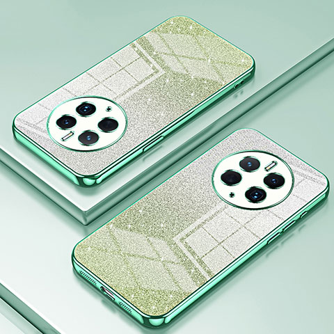 Custodia Silicone Trasparente Ultra Sottile Cover Morbida SY2 per Huawei Mate 50 Pro Verde