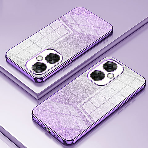 Custodia Silicone Trasparente Ultra Sottile Cover Morbida SY2 per OnePlus Nord CE 3 Lite 5G Viola