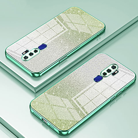 Custodia Silicone Trasparente Ultra Sottile Cover Morbida SY2 per Oppo A11X Verde