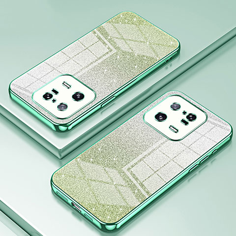 Custodia Silicone Trasparente Ultra Sottile Cover Morbida SY2 per Xiaomi Mi 13 Pro 5G Verde