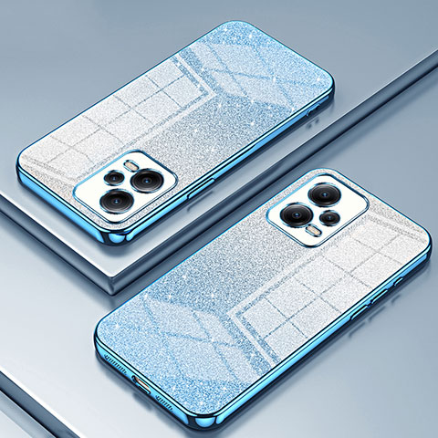 Custodia Silicone Trasparente Ultra Sottile Cover Morbida SY2 per Xiaomi Poco X5 5G Blu