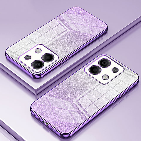 Custodia Silicone Trasparente Ultra Sottile Cover Morbida SY2 per Xiaomi Redmi Note 13 5G Viola