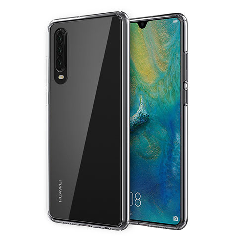 Custodia Silicone Trasparente Ultra Sottile Cover Morbida U02 per Huawei P30 Chiaro