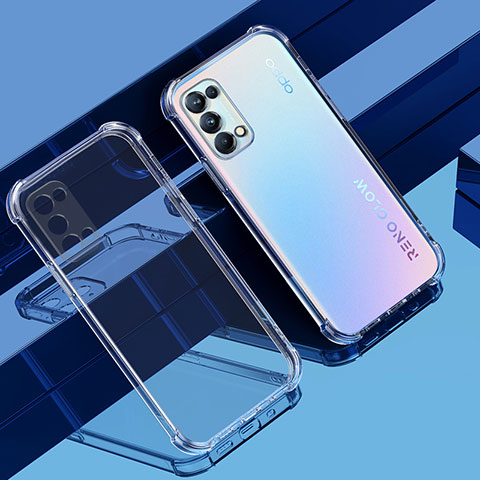 Custodia Silicone Trasparente Ultra Sottile Cover Morbida Z01 per Oppo Find X3 Lite 5G Chiaro