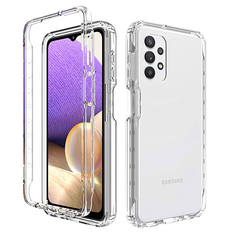 Custodia Silicone Trasparente Ultra Sottile Morbida Cover Fronte e Retro 360 Gradi Sfumato JX1 per Samsung Galaxy A32 5G Chiaro