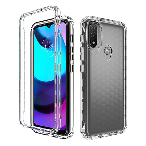 Custodia Silicone Trasparente Ultra Sottile Morbida Cover Fronte e Retro 360 Gradi Sfumato per Motorola Moto E20 Chiaro