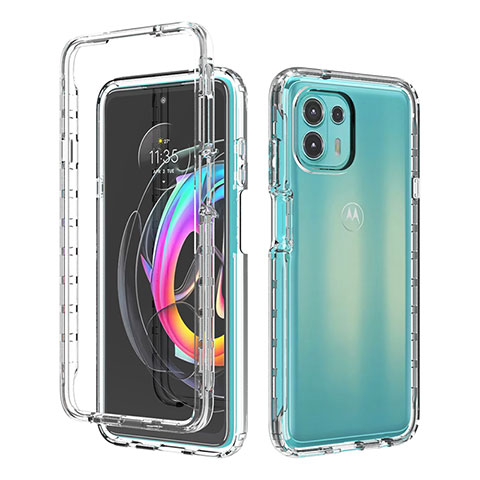 Custodia Silicone Trasparente Ultra Sottile Morbida Cover Fronte e Retro 360 Gradi Sfumato per Motorola Moto Edge 20 Lite 5G Chiaro