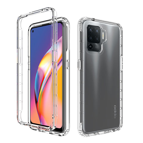 Custodia Silicone Trasparente Ultra Sottile Morbida Cover Fronte e Retro 360 Gradi Sfumato per Oppo F19 Pro Chiaro