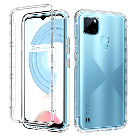 Custodia Silicone Trasparente Ultra Sottile Morbida Cover Fronte e Retro 360 Gradi Sfumato per Realme C25Y India Chiaro