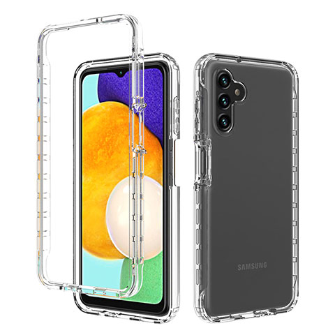 Custodia Silicone Trasparente Ultra Sottile Morbida Cover Fronte e Retro 360 Gradi Sfumato per Samsung Galaxy A04s Chiaro