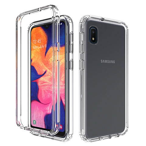 Custodia Silicone Trasparente Ultra Sottile Morbida Cover Fronte e Retro 360 Gradi Sfumato per Samsung Galaxy A10e Chiaro