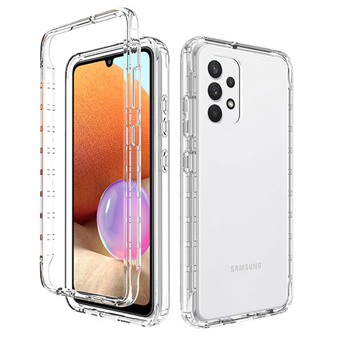 Custodia Silicone Trasparente Ultra Sottile Morbida Cover Fronte e Retro 360 Gradi Sfumato per Samsung Galaxy A32 4G Chiaro