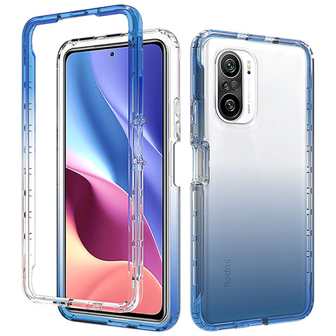 Custodia Silicone Trasparente Ultra Sottile Morbida Cover Fronte e Retro 360 Gradi Sfumato per Xiaomi Mi 11X Pro 5G Blu