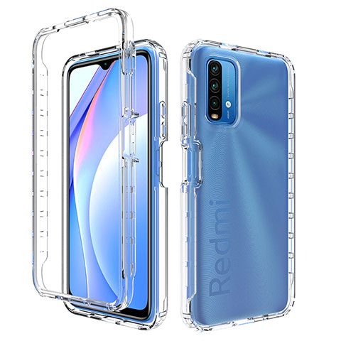 Custodia Silicone Trasparente Ultra Sottile Morbida Cover Fronte e Retro 360 Gradi Sfumato per Xiaomi Redmi 9T 4G Chiaro