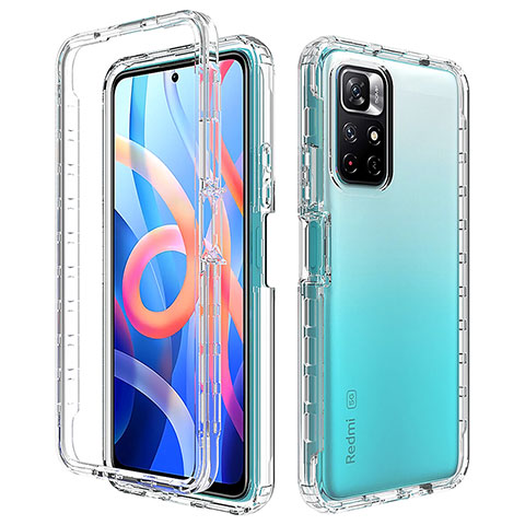 Custodia Silicone Trasparente Ultra Sottile Morbida Cover Fronte e Retro 360 Gradi Sfumato per Xiaomi Redmi Note 11 5G Chiaro