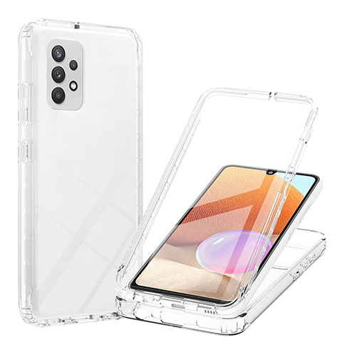 Custodia Silicone Trasparente Ultra Sottile Morbida Cover Fronte e Retro 360 Gradi Sfumato ZJ1 per Samsung Galaxy M32 5G Chiaro