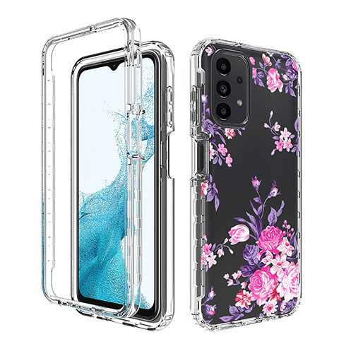 Custodia Silicone Trasparente Ultra Sottile Morbida Cover Fronte e Retro 360 JX1 per Samsung Galaxy A23 4G Rosa