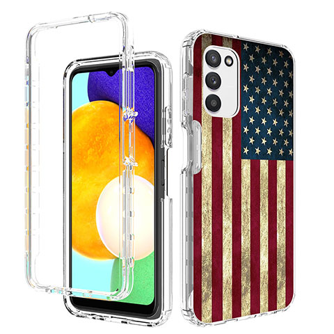 Custodia Silicone Trasparente Ultra Sottile Morbida Cover Fronte e Retro 360 JX3 per Samsung Galaxy A03s Multicolore