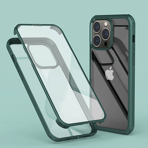 Custodia Silicone Trasparente Ultra Sottile Morbida Cover Fronte e Retro  360 LK1 per Apple iPhone 15