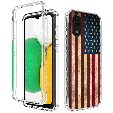 Custodia Silicone Trasparente Ultra Sottile Morbida Cover Fronte e Retro 360 per Samsung Galaxy A03 Core Multicolore