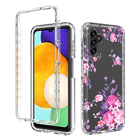 Custodia Silicone Trasparente Ultra Sottile Morbida Cover Fronte e Retro 360 per Samsung Galaxy A04s Rosa