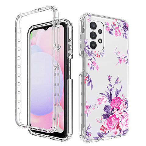 Custodia Silicone Trasparente Ultra Sottile Morbida Cover Fronte e Retro 360 per Samsung Galaxy A13 4G Rosa